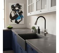 Смеситель для кухни ESKO Кухня/Kitchen, гибкий излив, графит/черный, K47GMB