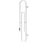 Полотенцесушитель электрический дизайнерский Bauedge BAU Wall Clip White 1500x300 мм, белый матовый AF0015 9