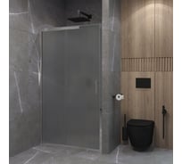 Душевое ограждение EvaGold в проем EG1CF 140х190, профиль хром, рифленое стекло, без поддона EG220052