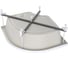 Поддон Alex Baitler 1/4 круга 90х90х42 в сборе AB9042DU 4