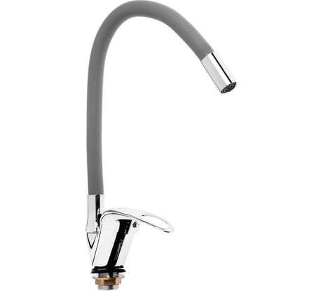 Смеситель для кухни Zein однорычажный, гибкий излив, картридж 40 мм, серый/хром 2115 5478295
