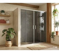 Раздвижная двустворчатая дверь для душевой Maybahglass Стекло Графит, 170x195 MGY-1821-5