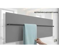 Полотенцесушитель электрический LAGUSTO ECO Design G1BL.1152 370x1200 мм, акриловый камень, серый PG1-3701200-G-BL-1152