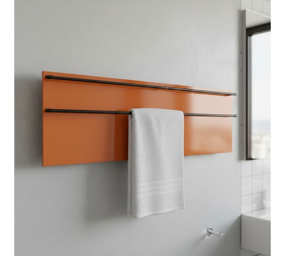 Полотенцесушитель электрический LAGUSTO ECO Design G2BL.1152 370x1200 мм, акриловый камень, оранжевый PG2-3701200-O-BL-1152