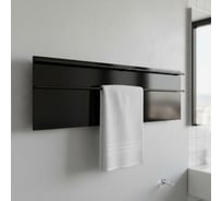 Полотенцесушитель электрический LAGUSTO ECO Design G2BL.1152 370x1200 мм, акриловый камень, черный PG2-3701200-B-BL-1152