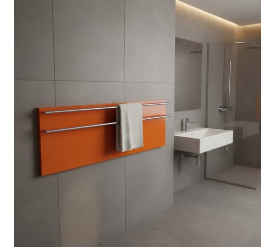 Полотенцесушитель электрический LAGUSTO ECO Design G2SN02.1152 370x1200 мм, акриловый камень, оранжевый PG2-3701200-O-SN02-1152