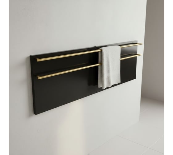 Полотенцесушитель электрический LAGUSTO ECO Design G2SG01.1152 370x1200 мм, акриловый камень, черный PG2-3701200-B-SG01-1152