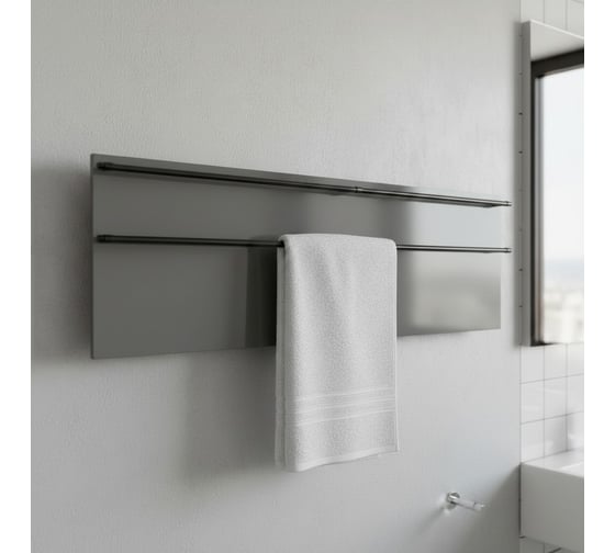 Полотенцесушитель электрический LAGUSTO ECO Design G2BL.1152 370x1200 мм, акриловый камень, серый PG2-3701200-G-BL-1152