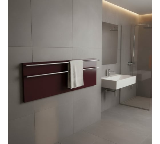 Полотенцесушитель электрический LAGUSTO ECO Design G2SN02.1152 370x1200 мм, акриловый камень, красный PG2-3701200-R-SN02-1152