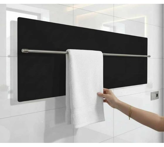 Полотенцесушитель электрический LAGUSTO ECO Design G1SN01.1152 370x1200 мм, акриловый камень, черный PG1-3701200-B-SN01-1152