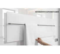 Полотенцесушитель электрический LAGUSTO ECO Design G1SN01.1152 370x1200 мм, акриловый камень, белый PG1-3701200-W-SN01-1152