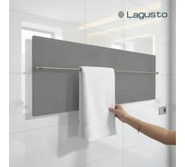 Полотенцесушитель электрический LAGUSTO ECO Design G1SN01.1152 370x1200 мм, акриловый камень, серый PG1-3701200-G-SN01-1152