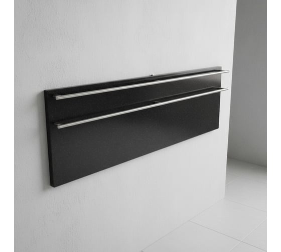 Полотенцесушитель электрический LAGUSTO ECO Design G2SST.1152 370x1200 мм, акриловый камень, черный PG2-3701200-B-SST-1152