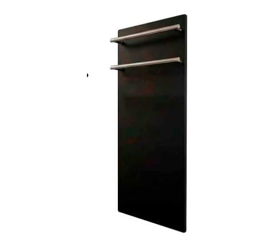 Полотенцесушитель электрический LAGUSTO серия ECO акриловый камень Premium, модель Stone 280мм 680мм (V2SST.256), цвет черный PV2-280680-B-SST-256
