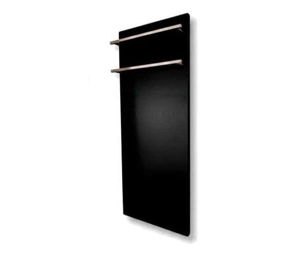 Полотенцесушитель электрический LAGUSTO серия ECO акриловый камень Premium, модель Stone 280мм 680мм (V2BL.256), цвет черный PV2-280680-B-BL-256