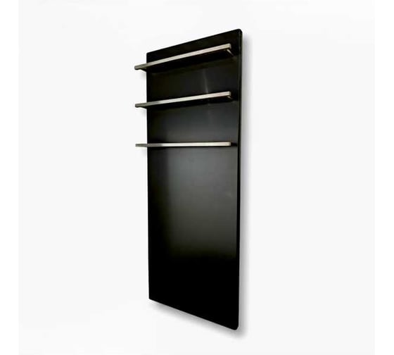 Полотенцесушитель электрический LAGUSTO серия ECO акриловый камень Premium, модель Stone 280мм 680мм (V3), цвет черный PV3-280680-B