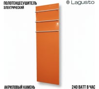 Электрический полотенцесушитель LAGUSTO серия ECO акриловый камень Premium, модель Design 370мм 1200мм (V3SST.320), цвет оранжевый PV3-3701200-O-SST-320