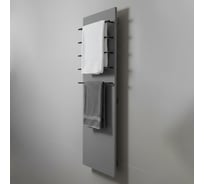 Электрический полотенцесушитель LAGUSTO серия ECO акриловый камень Premium, модель Design 370мм 1200мм (V5BL.320), цвет серый PV5-3701200-G-BL-320