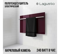 Электрический полотенцесушитель LAGUSTO серия ECO акриловый камень Premium, модель Kristall 440мм 680мм (G1SST.576), цвет красный PG1-440680-R-SST-576