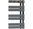 Полотенцесушитель дизайнерский электрический Bauedge BAU Wind Hook Gun Grey 80х50, подключение нижнее, темно-серый металлик AF0012 1