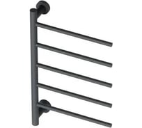 Полотенцесушитель дизайнерский электрический Bauedge BAU Nimb Gun Grey 62,5х40, подключение нижнее, темно-серый металлик AF0003