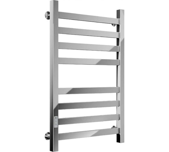 Полотенцесушитель электрический профильный Bauedge BAU В81/10 50х80, 2 вставки 4х4 размер 30*10 с таймером универсальный M0117U