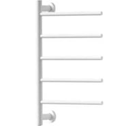 Полотенцесушитель дизайнерский электрический Bauedge BAU Nimb White 62,5х40, подключение нижнее, белый матовый AF0002