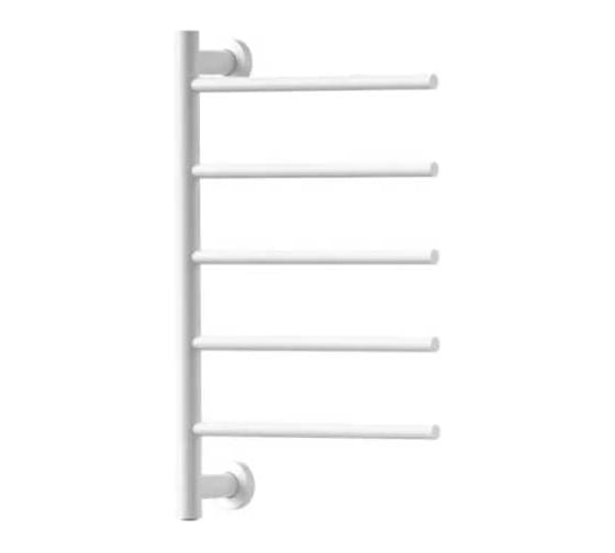 Полотенцесушитель дизайнерский электрический Bauedge BAU Nimb White 62,5х40, подключение нижнее, белый матовый AF0002
