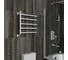 Полотенцесушитель дизайнерский электрический Bauedge BAU Nimb Elegant White 60х50, подключение нижнее, белый матовый AF0023 3