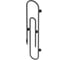 Полотенцесушитель дизайнерский электрический Bauedge BAU Wall Clip Gun Grey 150х30, темно-серый металлик AF0016 1