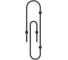 Полотенцесушитель дизайнерский электрический Bauedge BAU Wall Clip Gun Grey 120х30, темно-серый металлик AF0014 2