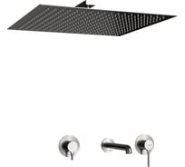 Встраиваемый комплект для ванны WasserKraft Rhein с изливом и верхней душевой 9951.99DVR2.350.363.443BN