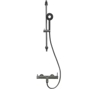 Смеситель для ванны и душа Milleau Tissage ML81803M/0705BDQ-GM c душевым гарнитуром, оружейная сталь ML81803M/0705Q.BD-GM