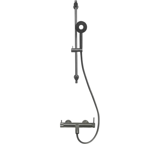 Смеситель для ванны и душа Milleau Tissage ML81803M/0705BDQ-GM c душевым гарнитуром, оружейная сталь ML81803M/0705Q.BD-GM