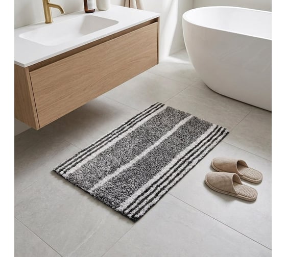 Ковер Delphinium Стандарт Pr-26 50x80 см, хлопок, серый 106737