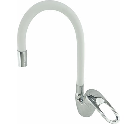 Смеситель для кухни Rainsberg с гибким силиконовым изливом, белый R3193F