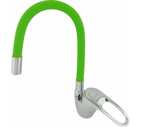 Смеситель для кухни Rainsberg с гибким силиконовым изливом, зеленый R3193F-7