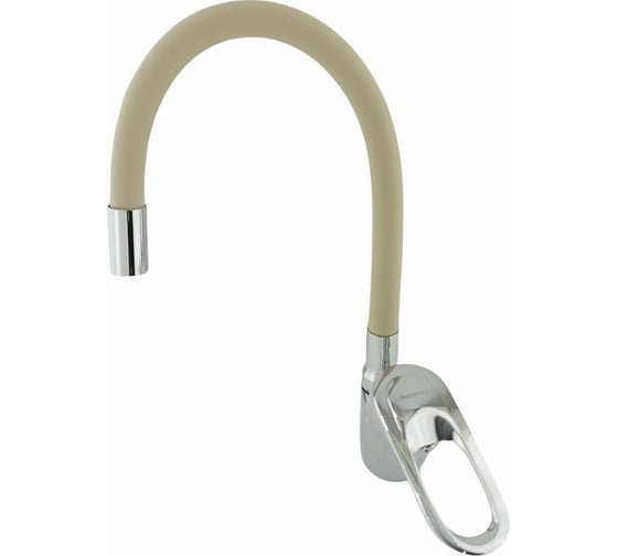 Смеситель для кухни Rainsberg с гибким силиконовым изливом, бежевый R3193F-6
