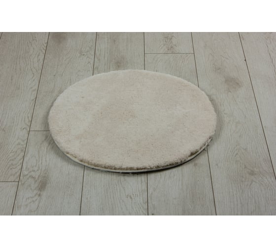 Коврик для ванной комнаты круглый Joy Home Шегги HY25FH03 55 см, бежевый 16230