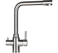 Кухонный смеситель WISENT нержавеющая сталь, с подводкой питьевой воды W4355-3