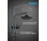 Душевая система со смесителем VODA, Сочи/Sochi Gun Metal, графит, ESKO ST260SCGM 5
