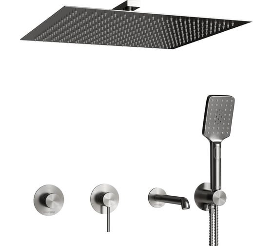 Встраиваемый комплект для ванны WasserKRAFT Мюриц (Muritz) с верхней душевой 9851.98DVR3.350.363.444.100.345.443BN