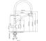 Смеситель для кухни AV Engineering LUX D35, с краном для питьевой воды, графит ЦЗ-0418381216 9