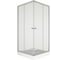 Душевой уголок квадратный Bauedge BAU Stil eco с поддоном 80x80х195, прозрачное закаленное стекло, профиль матовый алюминий SB0039E 1