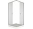 Душевой уголок квадратный Bauedge BAU Stil eco с поддоном 80x80х195, прозрачное закаленное стекло, профиль матовый алюминий SB0039E 2