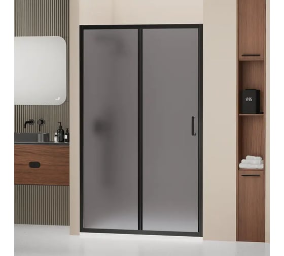 Душевая дверь RGW 160x195, PA-14 B, черный/матовый графит, 6 мм (EasyClean) 41081416-254