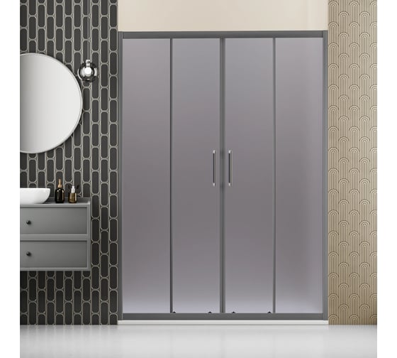 Душевая дверь RGW 130x195 PA-111-Nb Никель браш/Матовый графит/6 мм (EasyClean) 810811113-2514