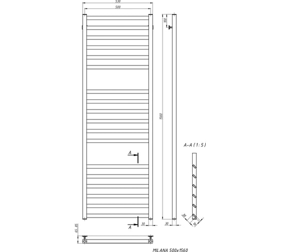 Электрический полотенцесушитель STINOX Milana MIL160L-220
