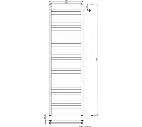 Электрический полотенцесушитель STINOX Napoly Luxe NAP180L-220