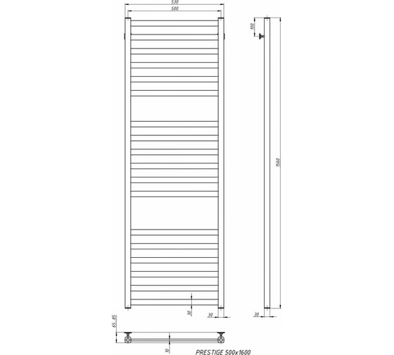 Электрический полотенцесушитель STINOX Prestige Luxe PR160L-220